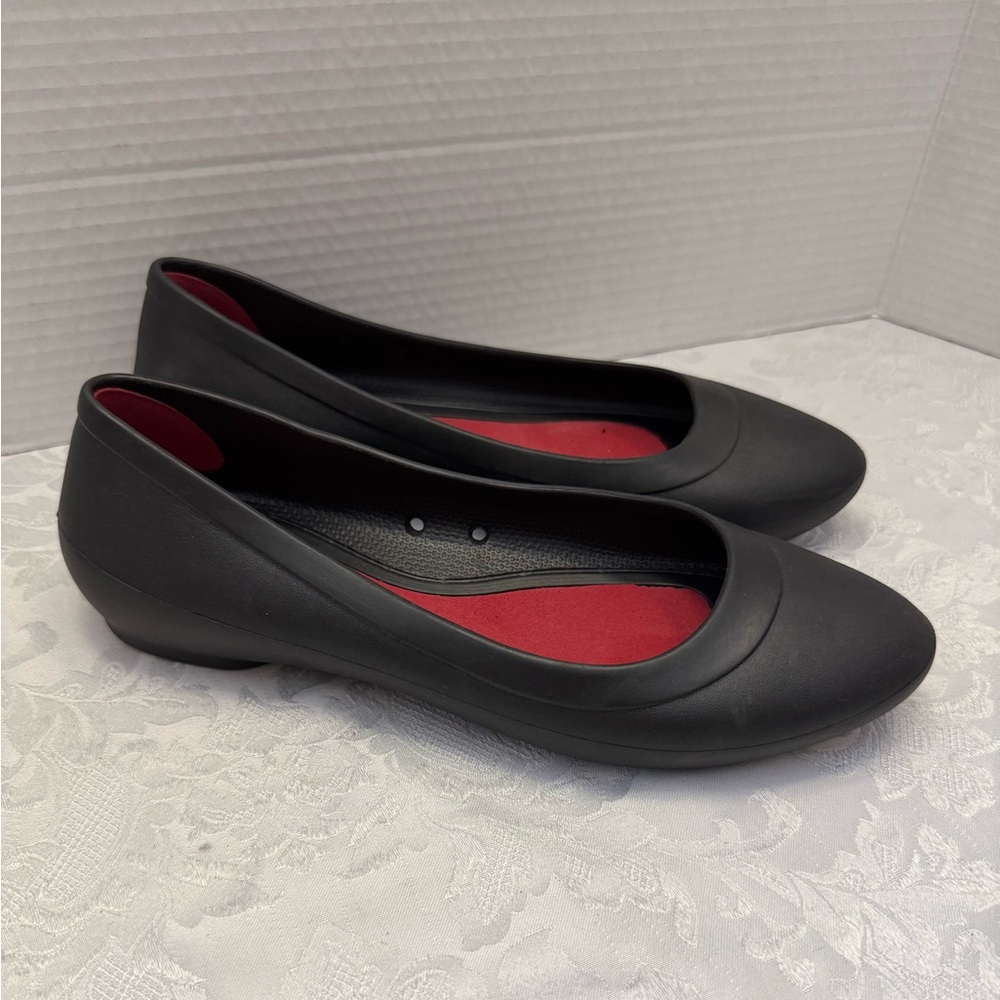 Crocs Lina Ballet Flats Comfort Shoe Women’s‎ Size 9 Black Comfort